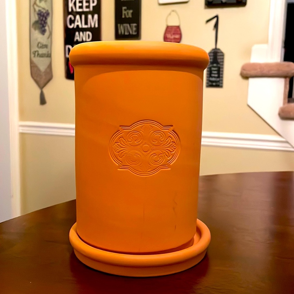 Terra Cotta wine cooler with coaster - Picture 2 of 3